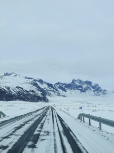 Icy roads in Iceland