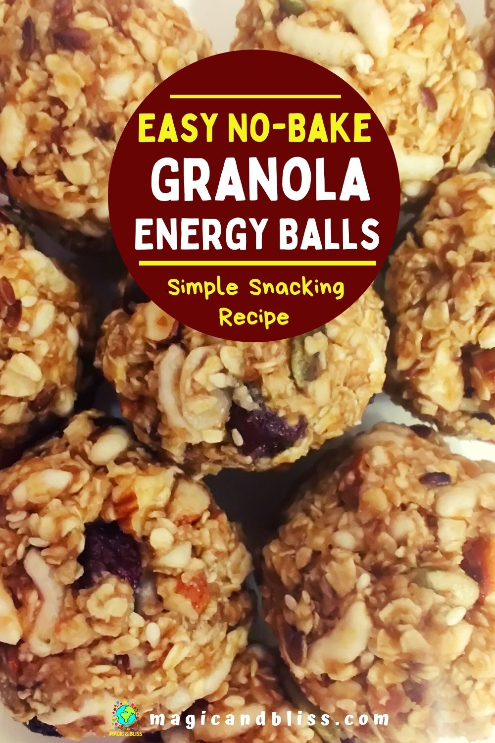 Healthy Evening Snacks Easy NoBake Granola Energy Balls