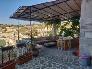 Terrace of the cave hotels