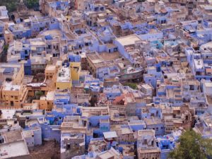 Ariel view of the blue city of Jodhpur, Rajasthan